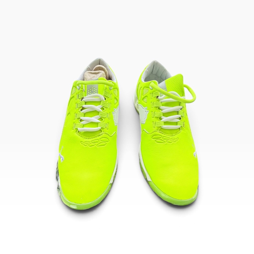 Puma Golf Shoes Mens 10.5 Neon Lime Green White Spiked Athletic Sneakers